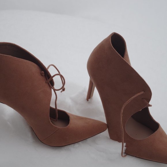 Vintage Aldo Sued Heels Tan Colour - Picture 5 of 5